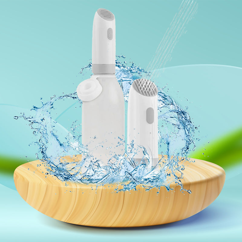Anzuma Portable Bidet شطاف سفر with 3 Spray Head 400ml Water Bottle- Electric Rechargeable Travel Shattaf for Toilet, Hand Spray , Personal Hygiene Cleaning , Ideal for Campaign, Office and Home