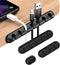 Cable Holder Clips,4Pack Black Self Adhesive Cord Holder