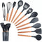 12-Piece Wooden Handle Cooking Tools Set with Holder