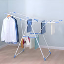 Anzuma Foldable Stainless Steel 140 CM Clothes Drying Stand منشر غسيل قابل للطي with Adjustable Wings and 15 to 20 kg Weight Capacity Clothes Dryer Rack for Indoor and Outdoor, Laundry Stand