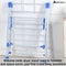 Anzuma Foldable Stainless Steel 140 CM Clothes Drying Stand منشر غسيل قابل للطي with Adjustable Wings and 15 to 20 kg Weight Capacity Clothes Dryer Rack for Indoor and Outdoor, Laundry Stand