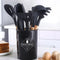 12-Piece Wooden Handle Cooking Tools Set with Holder