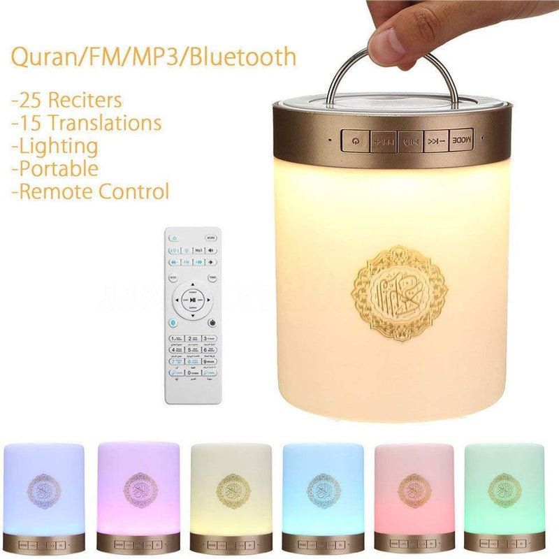Quran Smart Touch LED Lamp Bluetooth Speaker with Remote Rechargeable