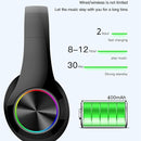Wireless Bluetooth Headphones with Built-in Mic and Colorful Lights