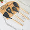 12-Piece Wooden Handle Cooking Tools Set with Holder