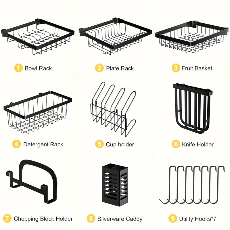 Sink Dish Drying Rack 2-layer Adjustable Dish Rack