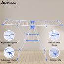 Anzuma Foldable Stainless Steel 140 CM Clothes Drying Stand منشر غسيل قابل للطي with Adjustable Wings and 15 to 20 kg Weight Capacity Clothes Dryer Rack for Indoor and Outdoor, Laundry Stand
