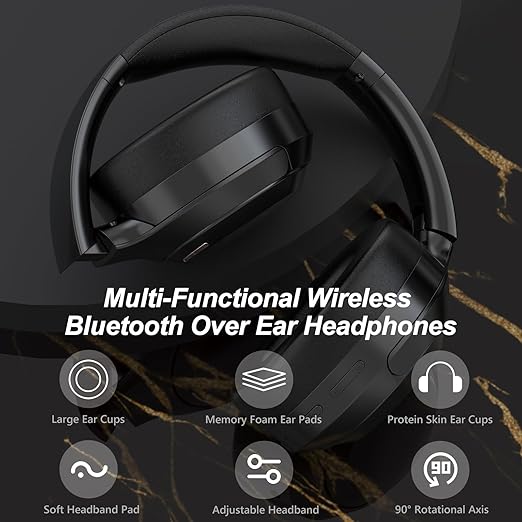 Hybrid Active Noise Cancelling Headphones, Bluetooth 5.4 Headset
